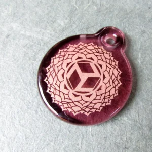 Antakarana dorado vidrio lila claro